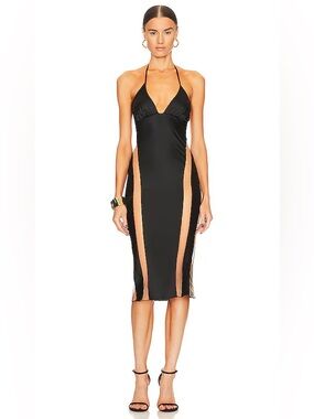 GOD SAVE QUEENS Angelina Dress  M/L Black Sheer panels NWT (OTR0057)